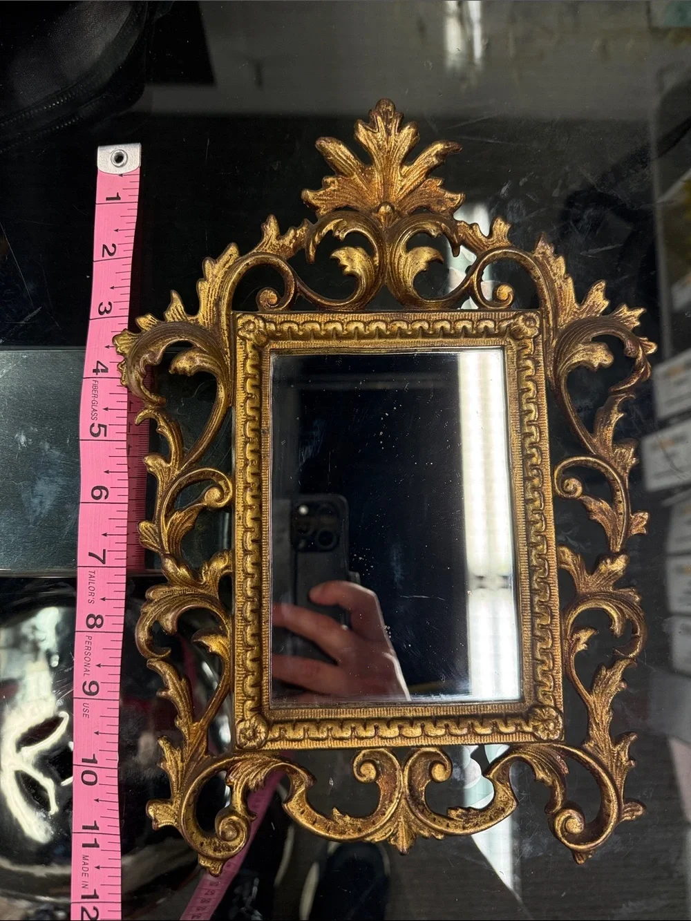 Gold Ornate Scrolled Wall Mirror - Decorative Accent Mirror
